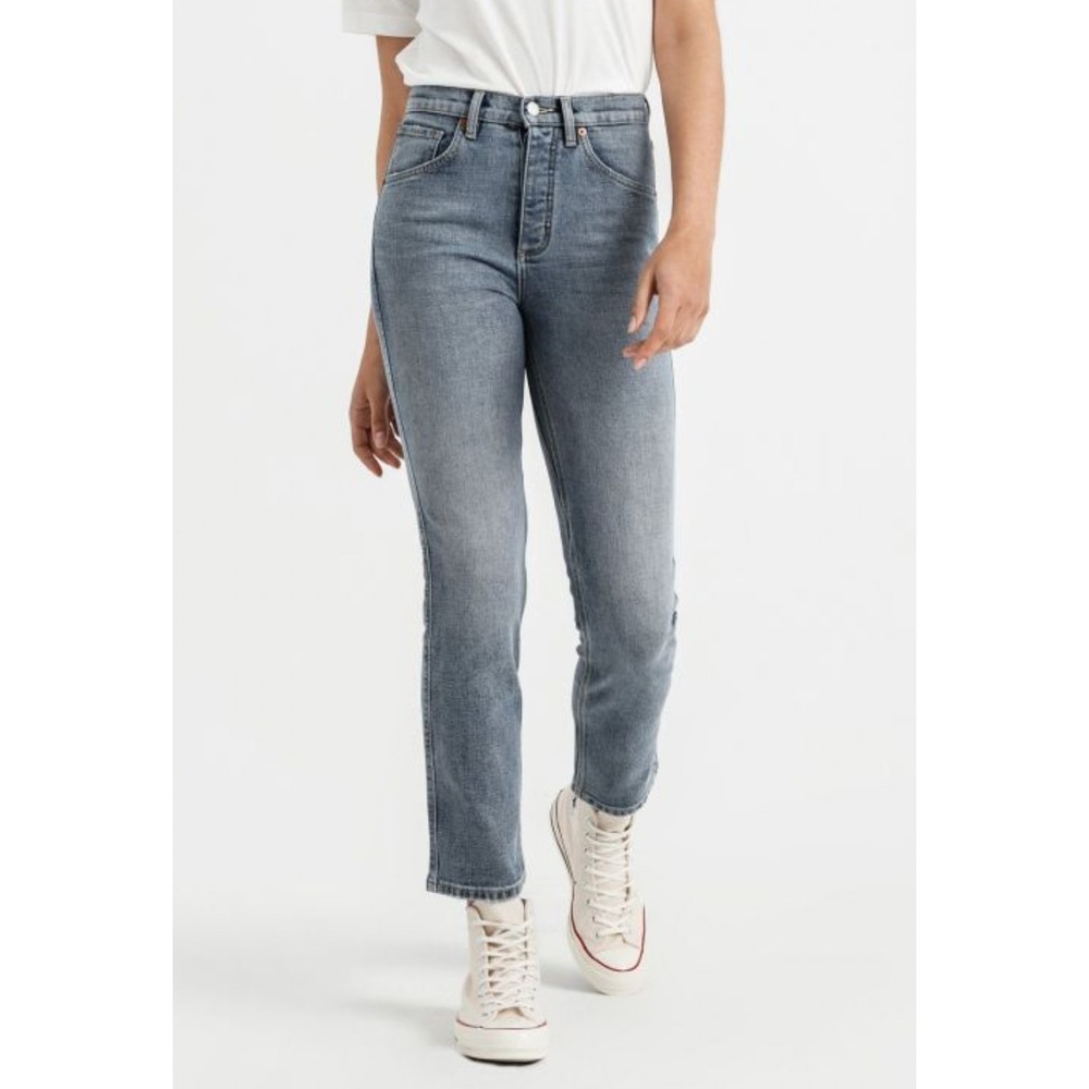 DUER High Rise Straight Jean Performance Vintage Wash Full Length Womens 30 New